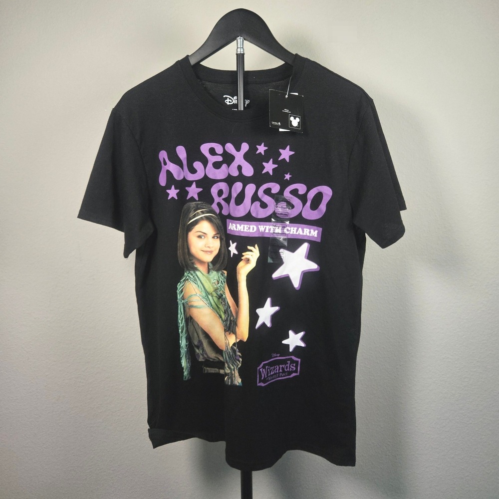 Disney Wizards of Waverly Place Alex Russo Shirt Women M Black Y2K Nostalgia